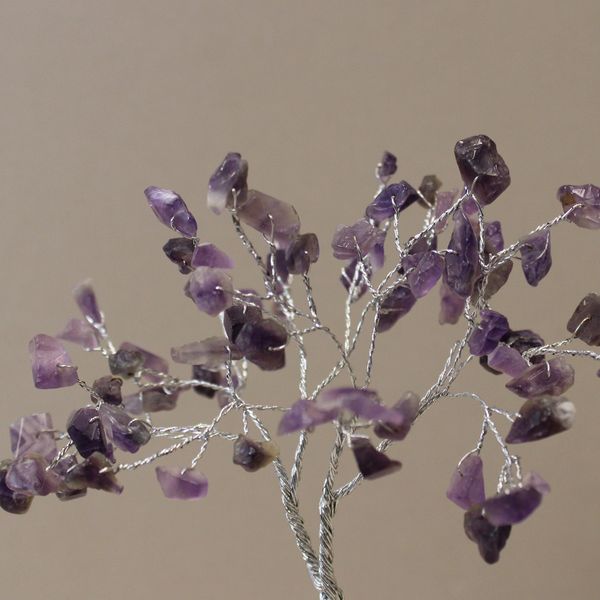 Árbol de Gemas con base de Organita - 80 piedras - Amatista