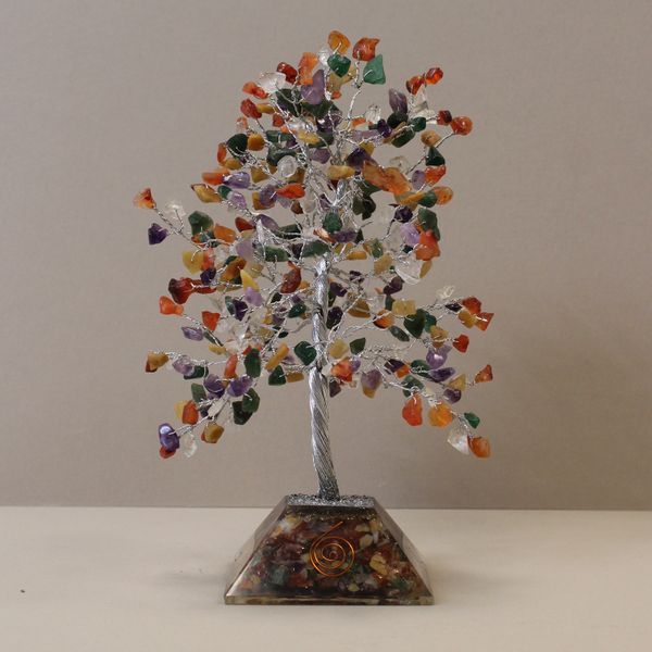 Árbol de Gemas con base de Organita - 320 piedras - Multi