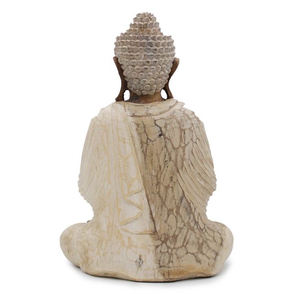 Estatua de Buda blanqueada - 40 cm Bienvenido