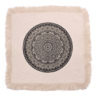 Funda de Cojín Mandala Tradicional - 60x60cm - Negro