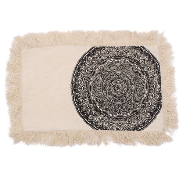 Funda de Cojín Traditional Mandala - 30x50cm - Negro