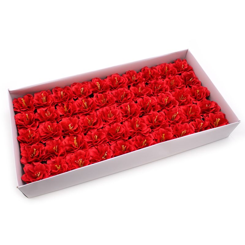 Flor de Jabón Artesanal - Peonía Pequeña - Rojo