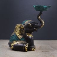 Candelabro/ Porta Incienso Elefante - Mediano