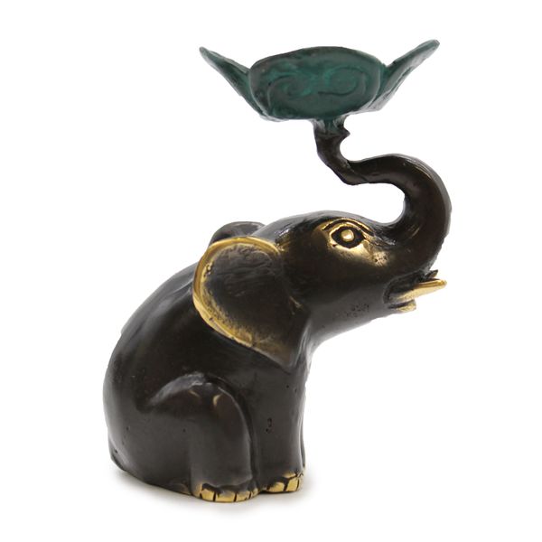Candelabro / Porta Incienso Elefante - Pequeño