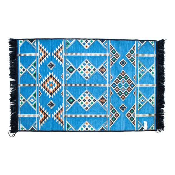 Alfombra Kilim  125x80 cm - Azul Cielo
