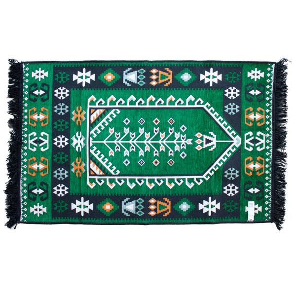 Alfombra Kilim 125x80 cm -  Verde