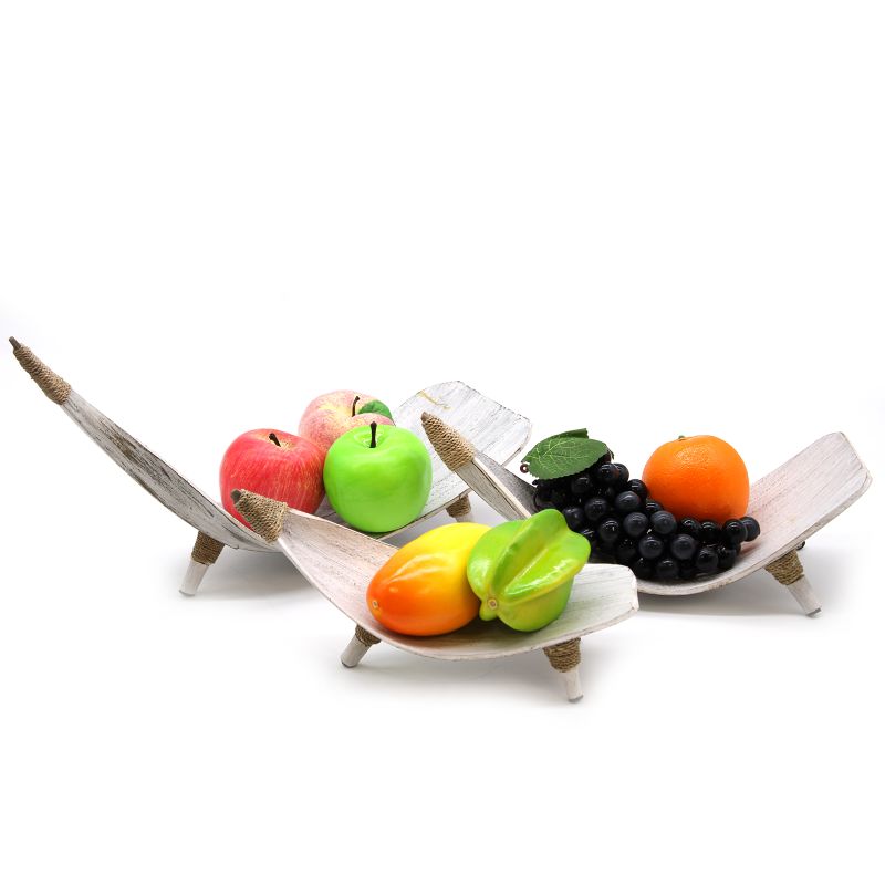 Juego de Frutero Hoja de Coco - Blanco