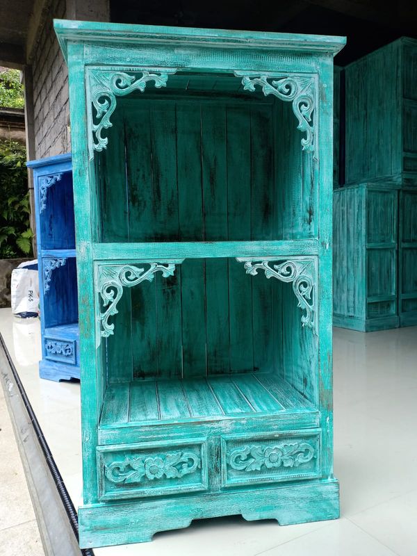 Armario de baño Albasia - Turquesa Lavado