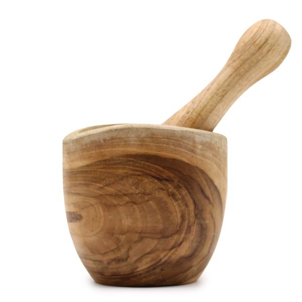Maja y Mortero de madera de Teca - Pequeña