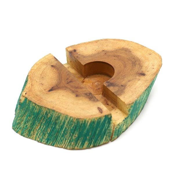 Soporte para el móvil Grande de Madera Gamal - Verde blanqueado