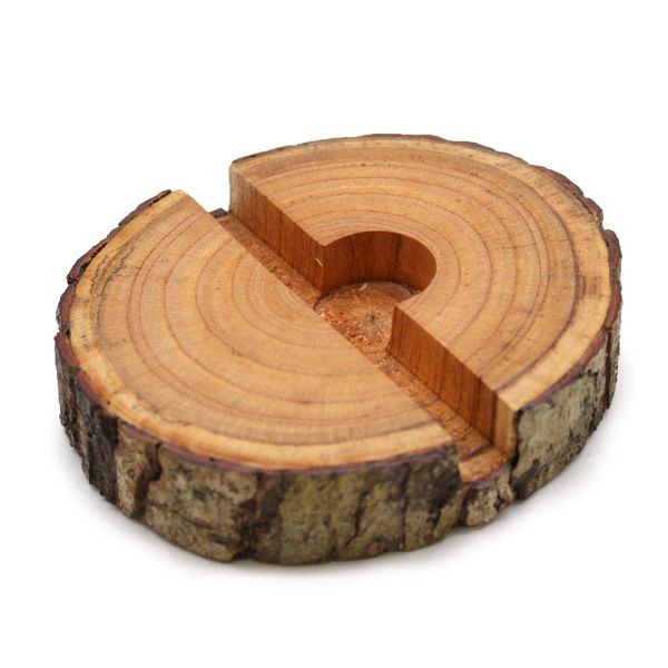 Soporte para el móvil Pequeño de tronco (Ranura completa) - Natural