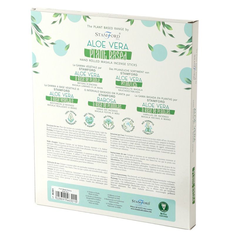 Varillas de Incienso  Masala a Base de Plantas - Aloe Vera