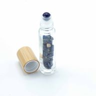 Botella Roll-on con gemas - Sodalita - Tapa de madera