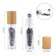 Botella Roll-on con gemas - Sodalita - Tapa de madera