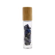 Botella Roll-on con gemas - Sodalita - Tapa de madera