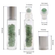 Botella en Roll-on con gemas -Sodalita - Tapa plateada
