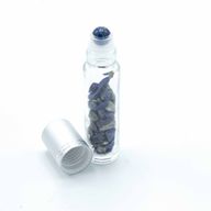 Botella en Roll-on con gemas -Sodalita - Tapa plateada