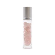 Botella en Roll-on con gemas - Cuarzo Rosa - Tapa plateada