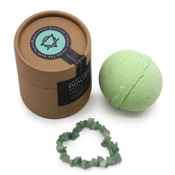 Bomba de Baño con Pulseras de Gemas - Aventurina Verde