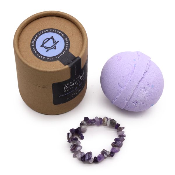 Bomba de Baño con Pulseras de Gemas - Amatista