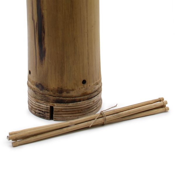 Expositor de Tubo de Bambú 8 Clavijas - 68x15cm