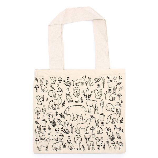 Bolsa de Algodón - 38x42cm - Vida en el Bosque