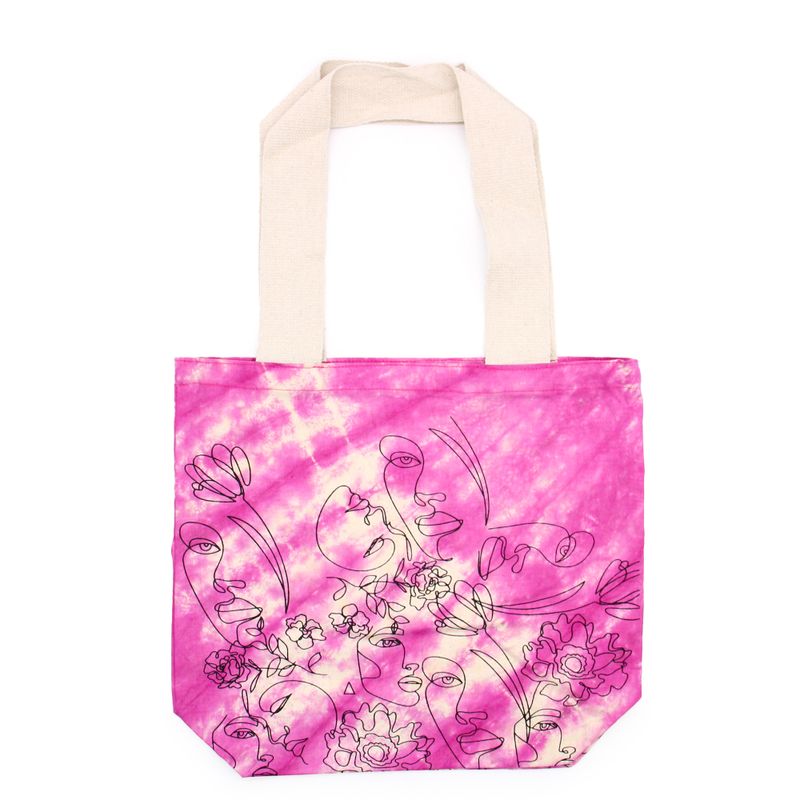 Bolsa de Algodón Tye-Dye - 38x42x12cm - Cara Bonita - Magento - Asa Natural