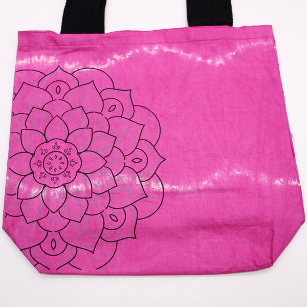 Bolsa de Algodón Tye-Dye - 38x42x12cm - Mandela - Magento - Asa Negra