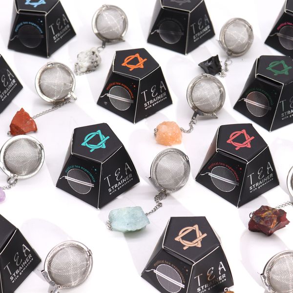Colador de té de piedras preciosas - Cuarzo ahumado
