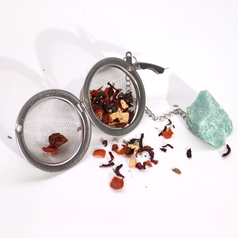 Colador de té de piedras preciosas  - Cuarzo de roca