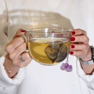 Colador de té de piedras preciosas  - Cuarzo de roca
