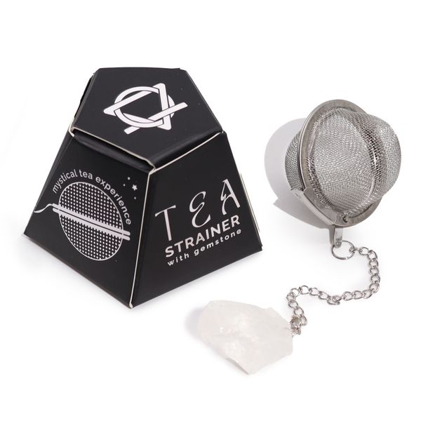 Colador de té de piedras preciosas - Cuarzo de roca