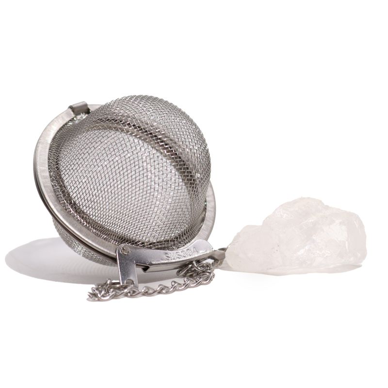 Colador de té de piedras preciosas  - Cuarzo de roca