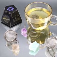 Colador de té de piedras preciosas  - Cuarzo de roca