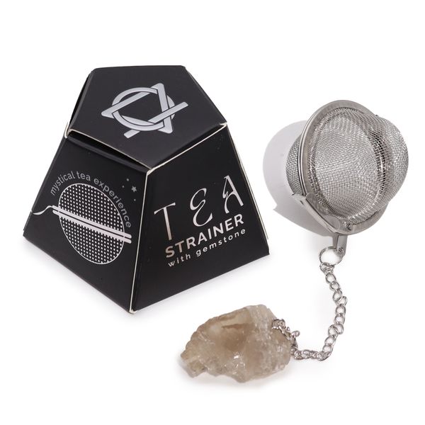 Colador de té de piedras preciosas - Cuarzo ahumado
