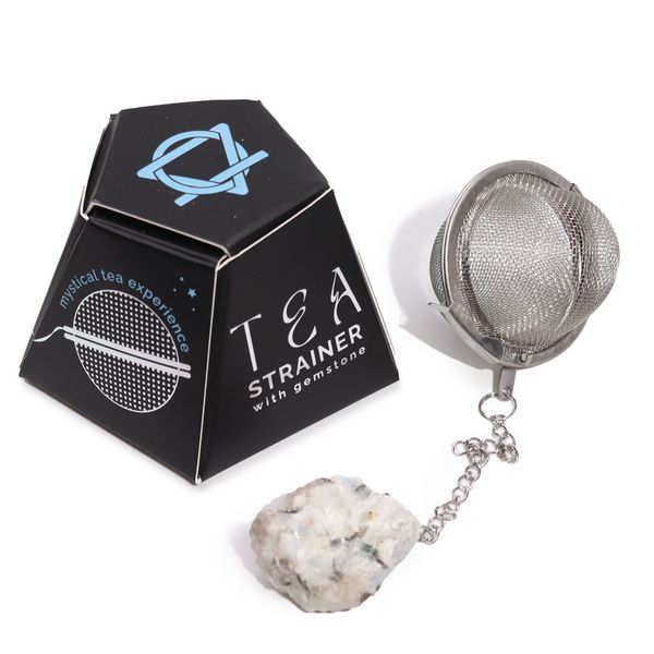Colador de té de piedras preciosas - Rainbow Moonstone