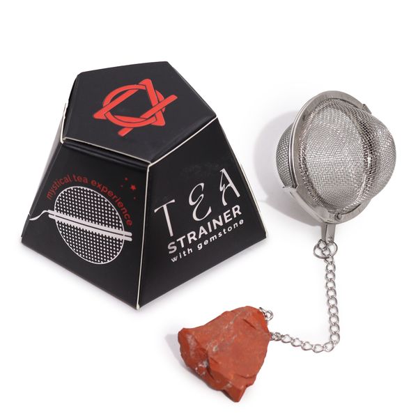 Colador de té de piedras preciosas - Jaspe rojo
