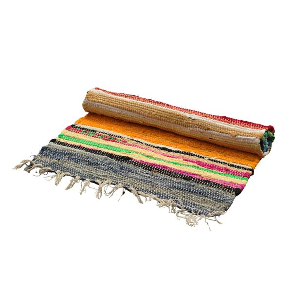 Alfombra de Trapo Pequeña - 50x90cm - Calidad Premium - Colores del arcoiris