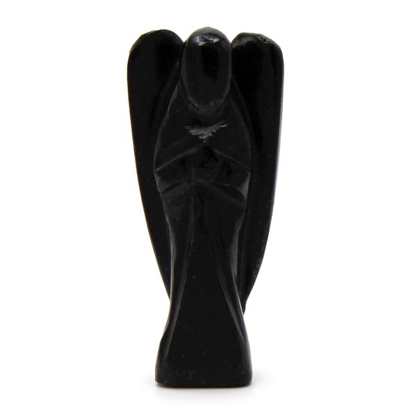 Angel de Piedras Preciosas Tallado a mano - Agata Negra