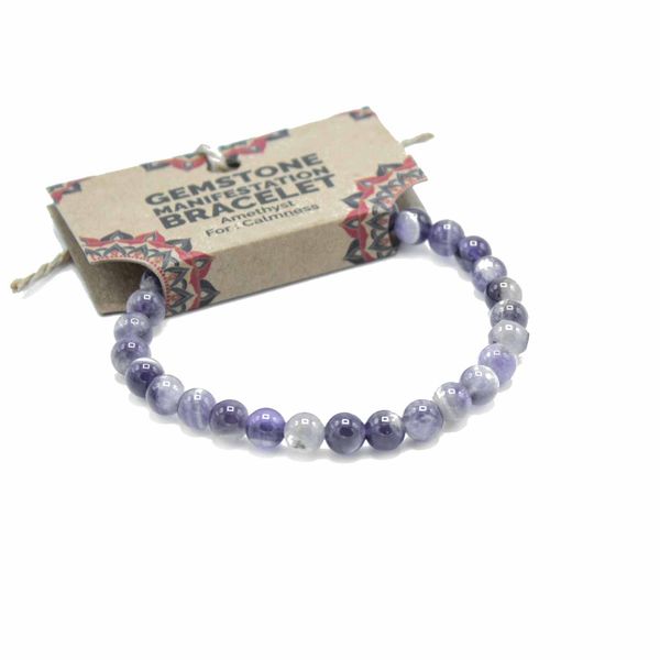 Pulsera Manifestación Piedras Preciosas - Amatista - Calma