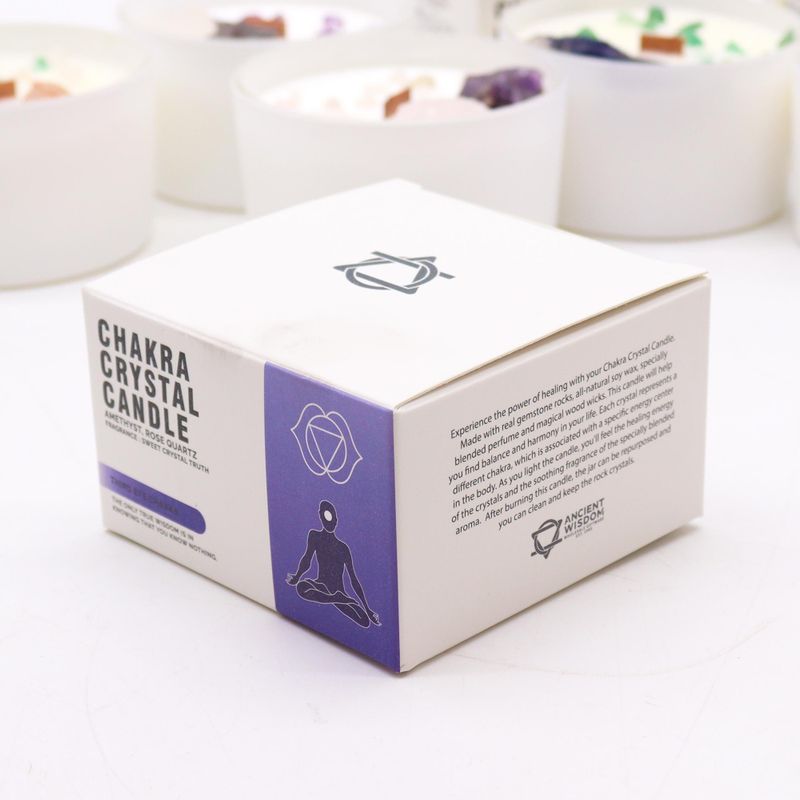 Velas de Cristal de Chakra - Chakra del Tercer Ojo