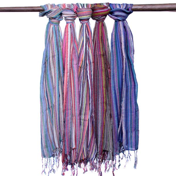 Bufandas Bohemias Indias - 56x183cm  - Púrpuras al azar