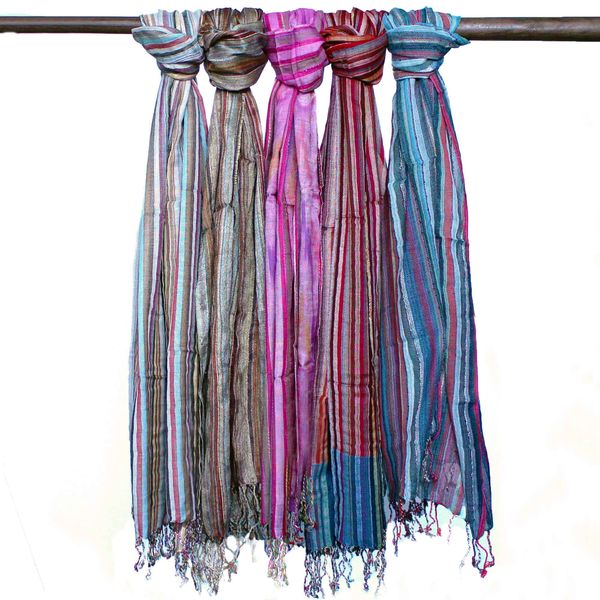 Bufandas Bohemias Indias - 56x183cm - Azules aleatorios