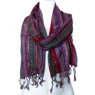 Bufandas Bohemias Indias - 56x183cm  - Verdes al azar