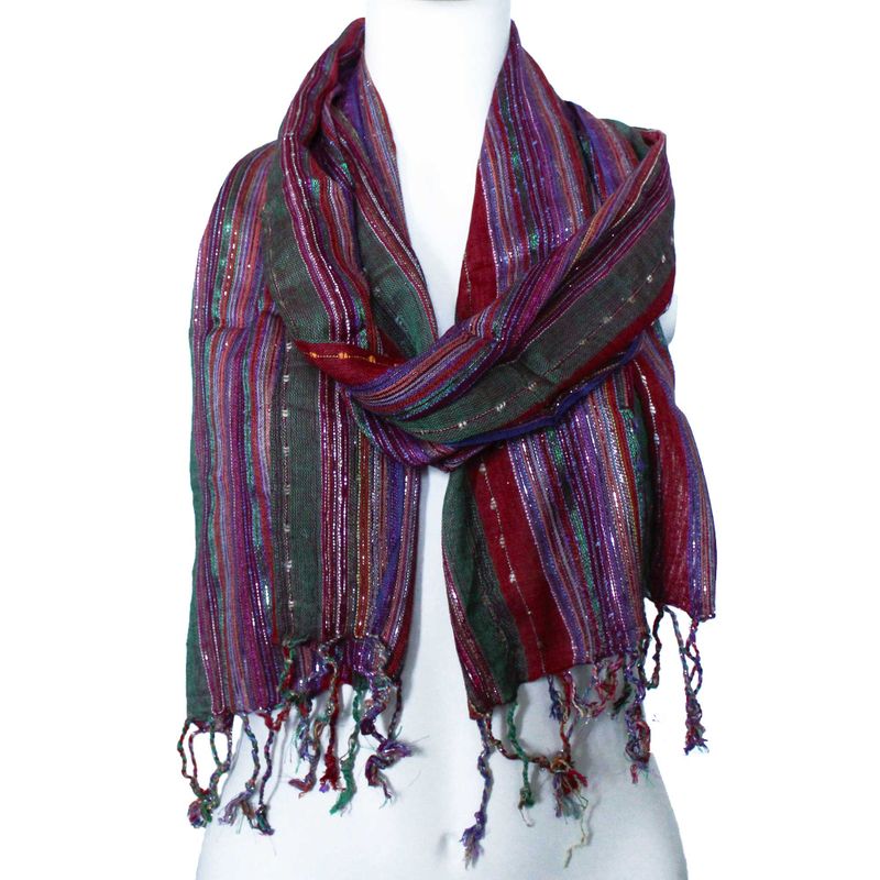 Bufandas Bohemias Indias - 56x183cm  - Verdes al azar