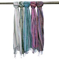 Bufandas Bohemias Indias - 56x183cm  - Colores aleatorios con hilo dorado