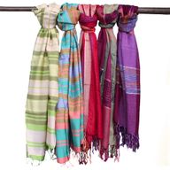 Bufandas Bohemias Indias Grande - 71x183cm - Púrpuras al azar