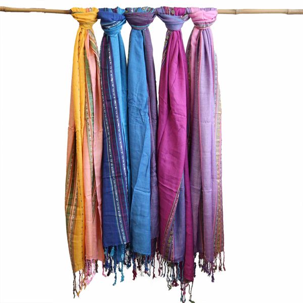 Bufandas Varanasi - 56x183cm  - Turquesa Tántrica