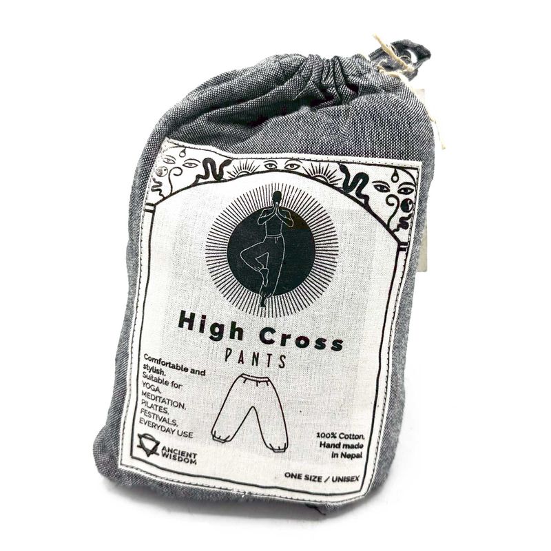 Pantalones para Yoga y Festivales -  Estampado Himalaya Cintura Alta - Gris