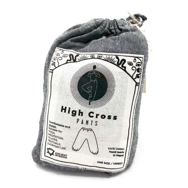 Pantalones para Yoga y Festivales - Estampado Himalaya Cintura Alta - Gris